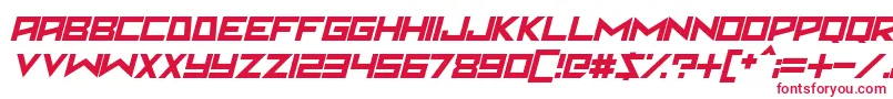 Martian Sunrise Italic-fontti – punaiset fontit valkoisella taustalla