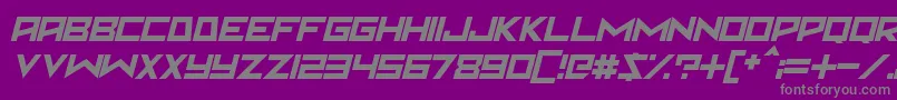 Martian Sunrise Italic Font – Gray Fonts on Purple Background