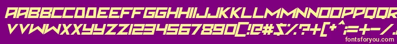 Martian Sunrise Italic Font – Yellow Fonts on Purple Background