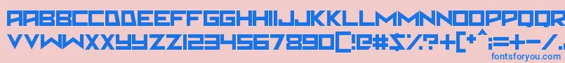 Martian Sunrise Font – Blue Fonts on Pink Background