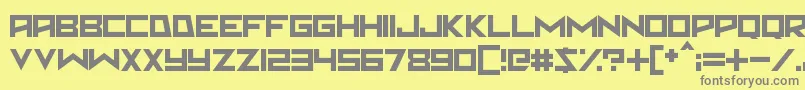 Martian Sunrise Font – Gray Fonts on Yellow Background