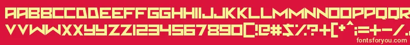 Martian Sunrise Font – Yellow Fonts on Red Background