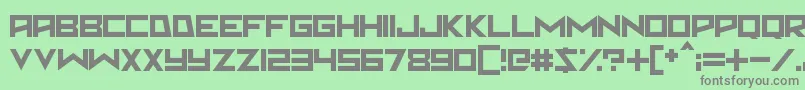 Martian Sunrise Font – Gray Fonts on Green Background