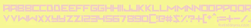 Martian Sunrise Font – Pink Fonts on Yellow Background