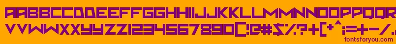 Martian Sunrise Font – Purple Fonts on Orange Background