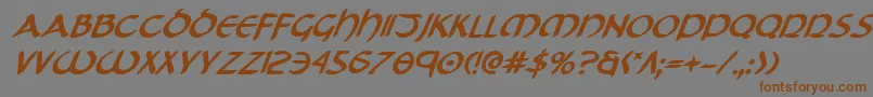 Tristrambi-Schriftart – Braune Schriften auf grauem Hintergrund