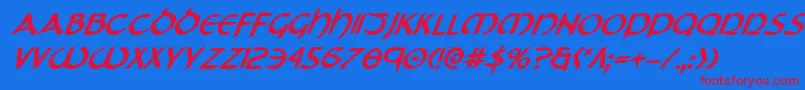 Tristrambi Font – Red Fonts on Blue Background