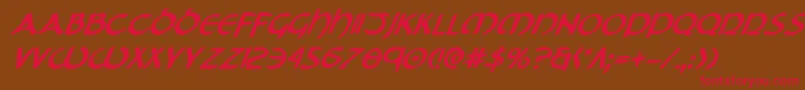 Шрифт Tristrambi – красные шрифты на коричневом фоне