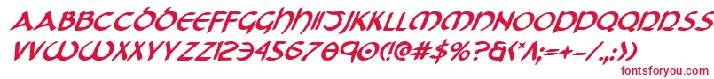 フォントTristrambi – 白い背景に赤い文字