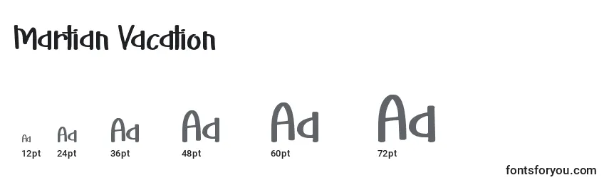 Martian Vacation Font Sizes