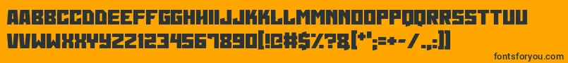 Martian Wars Font – Black Fonts on Orange Background