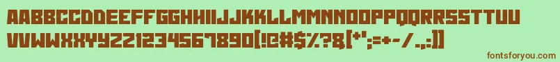 Martian Wars Font – Brown Fonts on Green Background