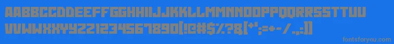 Martian Wars Font – Gray Fonts on Blue Background