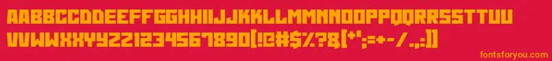Martian Wars Font – Orange Fonts on Red Background