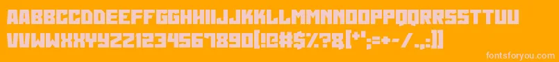 Martian Wars Font – Pink Fonts on Orange Background