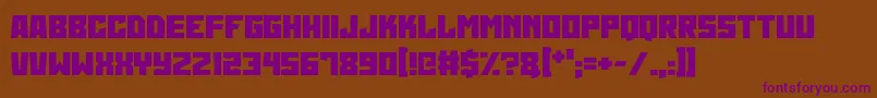 Martian Wars Font – Purple Fonts on Brown Background