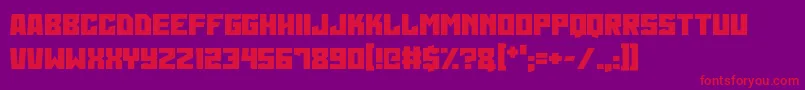 Martian Wars Font – Red Fonts on Purple Background