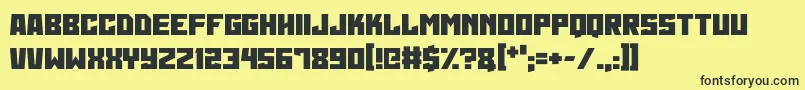 Martian Wars Font – Black Fonts on Yellow Background