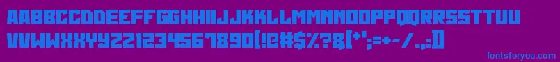 Martian Wars Font – Blue Fonts on Purple Background