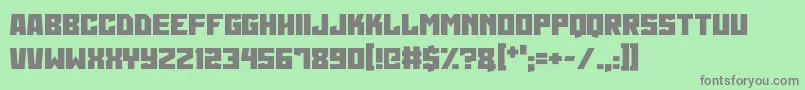 Martian Wars Font – Gray Fonts on Green Background