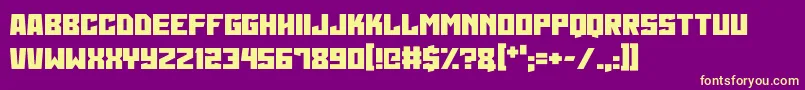 Martian Wars Font – Yellow Fonts on Purple Background