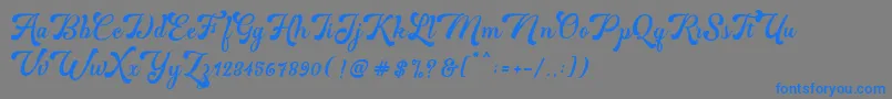 Martine Bold-Schriftart – Blaue Schriften auf grauem Hintergrund