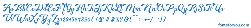 Шрифт Martine Bold – синие шрифты на белом фоне