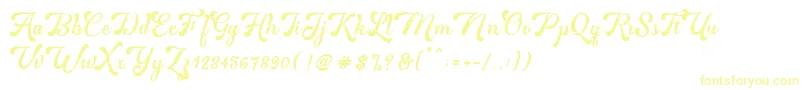 Martine Bold-fontti – keltaiset fontit valkoisella taustalla