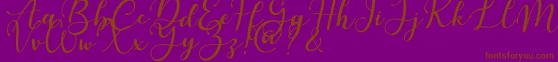 Martinesse Font – Brown Fonts on Purple Background