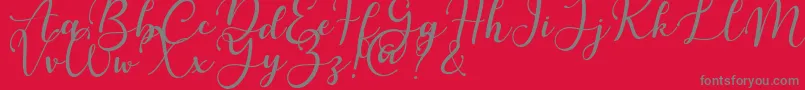 Martinesse Font – Gray Fonts on Red Background
