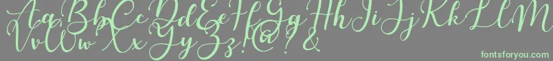 Martinesse Font – Green Fonts on Gray Background