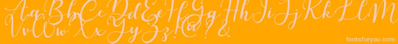 Martinesse Font – Pink Fonts on Orange Background