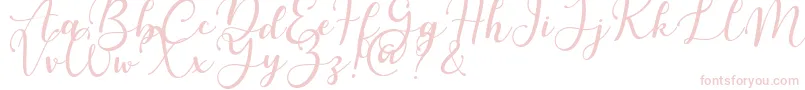 Martinesse-fontti – vaaleanpunaiset fontit valkoisella taustalla