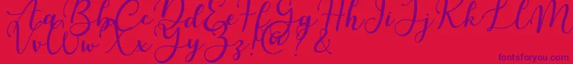 Martinesse Font – Purple Fonts on Red Background