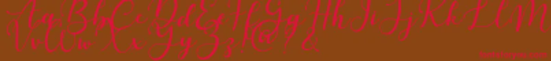 Martinesse Font – Red Fonts on Brown Background