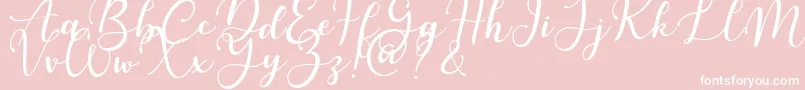 Martinesse-Schriftart – Weiße Schriften auf rosa Hintergrund