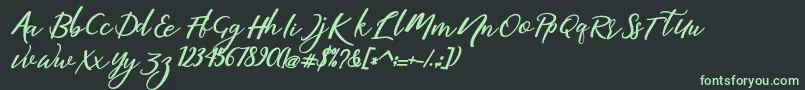 martini Font – Green Fonts on Black Background