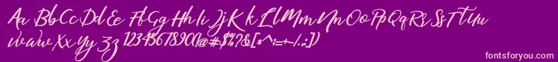 martini Font – Pink Fonts on Purple Background