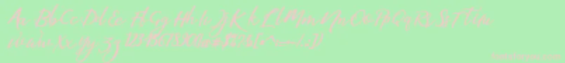 martini Font – Pink Fonts on Green Background