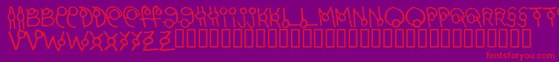 MARTO    Font – Red Fonts on Purple Background