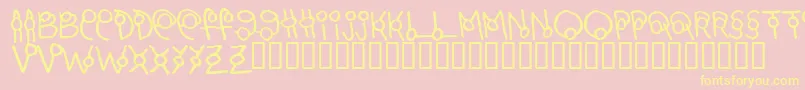 MARTO    Font – Yellow Fonts on Pink Background