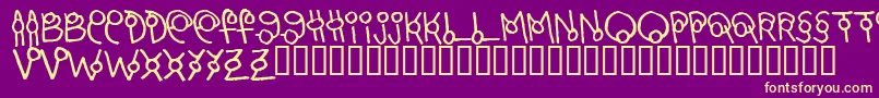 MARTO    Font – Yellow Fonts on Purple Background