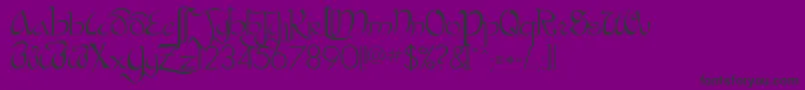 BastardaPlain Font – Black Fonts on Purple Background