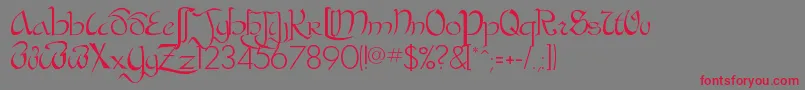 BastardaPlain Font – Red Fonts on Gray Background