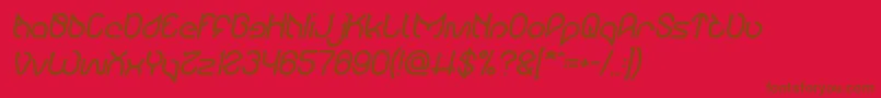 Maruciel Bold Italic Font – Brown Fonts on Red Background
