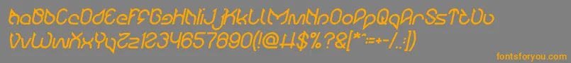 Maruciel Bold Italic-Schriftart – Orangefarbene Schriften auf grauem Hintergrund