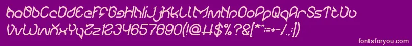 fuente Maruciel Bold Italic – Fuentes Rosadas Sobre Fondo Morado