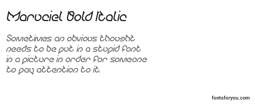 フォントMaruciel Bold Italic