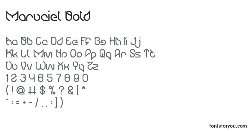 Fuente Maruciel Bold - alfabeto, números, caracteres especiales