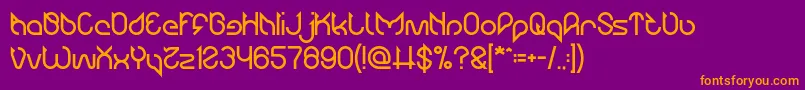 Maruciel Bold Font – Orange Fonts on Purple Background